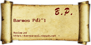Barmos Pál névjegykártya